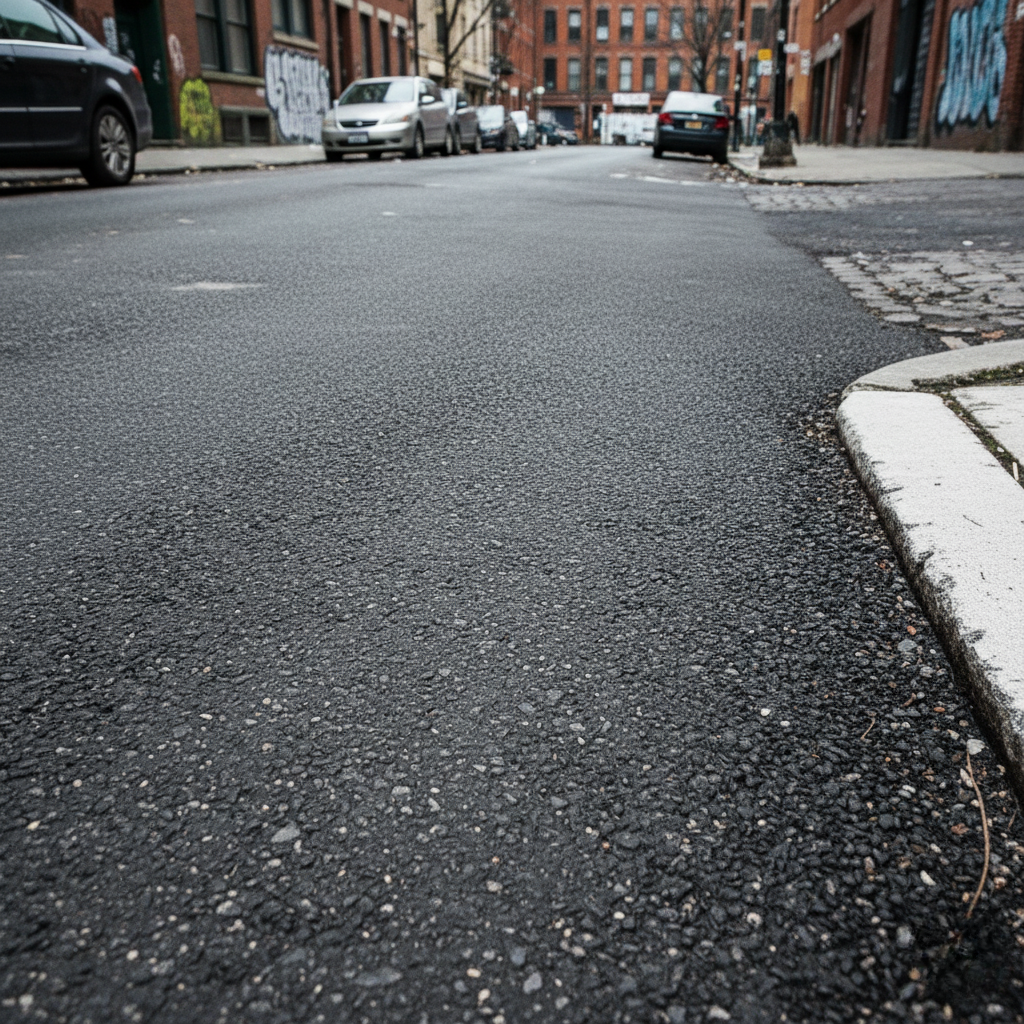 Asphalt cleaning — after